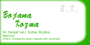 bojana kozma business card